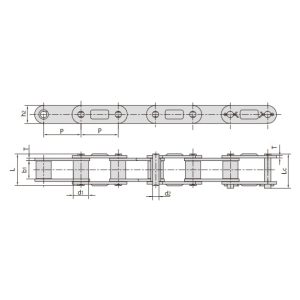 שרשרת חקלאית מפלדה מסוג CA מסדרת ANSI