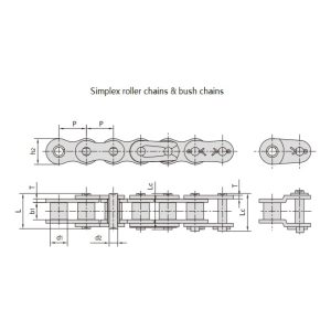 שרשרת גלגלים מדויקת עם מרווח קצר מסדרת