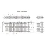 שרשראות רולר מדויקות עם מרווח קצר מסדרת B