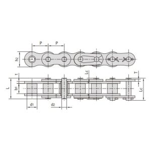 שרשרת גלילים מצופה דקרומט