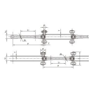 שרשרת מסוע כפולה צירית