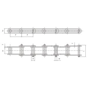 שרשרת פליז פלדה הנדסית