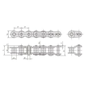 שרשראות גלילים קצרות בעלות חוזק גבוה לעומסים כבדים