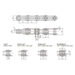 שרשרת מסוע עם פינים חלולים מטריים מסדרת mc