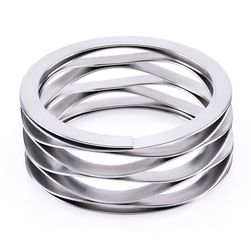 קפיץ גלי רב-סיבובי עם קצוות מרופדים