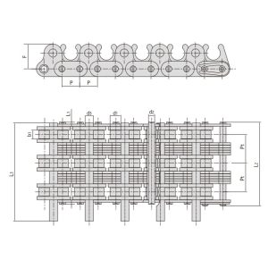 שרשרת גלגלים למכונות טקסטיל