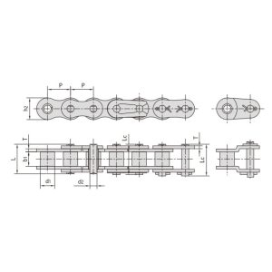 שרשרת גלגלים קצרה מפלדת אל-חלד