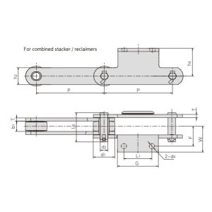 מסוע שרשרת עם מתקנים נלווים