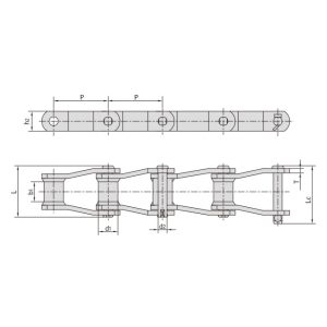 שרשרת לוחות מרותכים מעוקלים